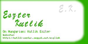 eszter kutlik business card